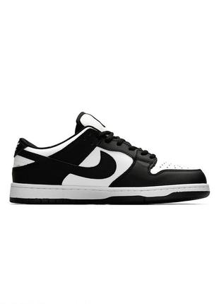 Чоловічі кросівки nike sb dunk low pro black white2 фото