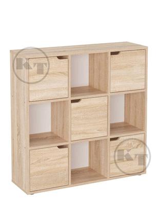 Большая напольная полка с дверцами п-33