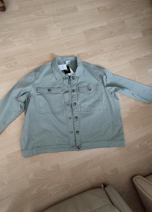 Стильный коттоновый пиджак жакет maxiblu р.60-627 фото
