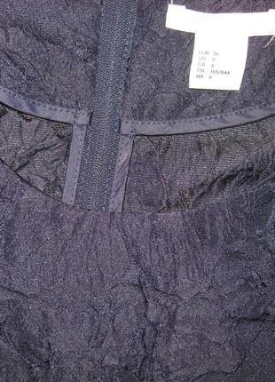 Шикарное коктейльное приталенное миди платье темное36eu h&m км1763 маленький размер с карманами10 фото
