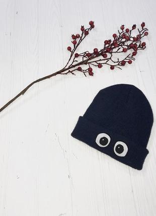 Шапка с отворотом на мальчика 54-55 см обхват
