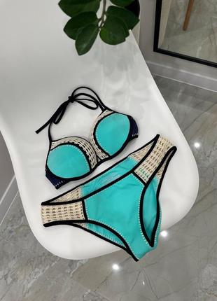 Оригинальный купальник victorias secret crochet виктория секрет пуш-ап