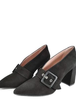 Туфлі paoletti заміщені на високому підборі з застібкою чорні