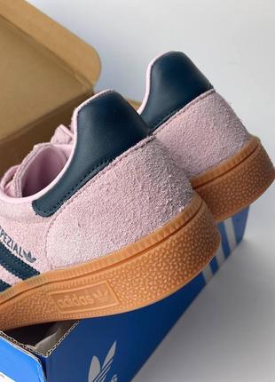 Кроссовки adidas handball spezial clear pink arctic night gum2 фото