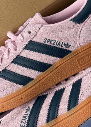 Кроссовки adidas handball spezial clear pink arctic night gum3 фото