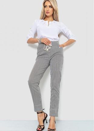 Стильные прямые женские штаны в полоску прямые женские брюки в полоску3 фото