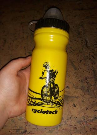 Фляжка велосипедная cyclotech бутылка вело спортивная жёлтая9 фото