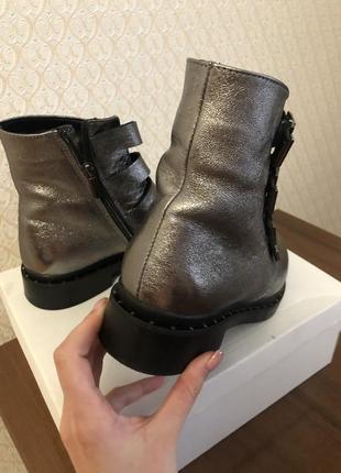Зимние кожаные ботинки сапоги3 фото