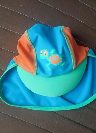 Сонцезахисна пляжна панамка кепка 80/86/92 см купальна шапочка для купання на 9-12-18-24 міс хлопчик4 фото