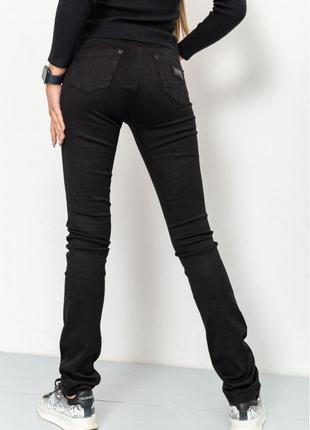 Актуальные черные женские джинсы с поясом зауженные женские джинсы с ремнем однотонные женские джинсы4 фото
