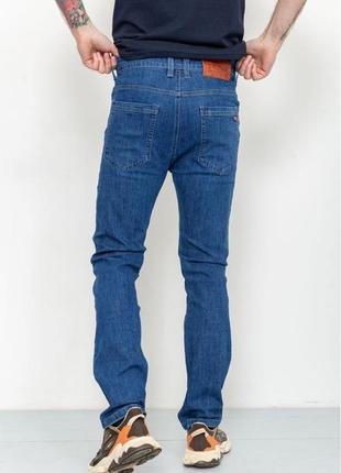 Актуальні однотонні сині чоловічі джинси на весну прямі чоловічі джинси класичні чоловічі джинси класика4 фото