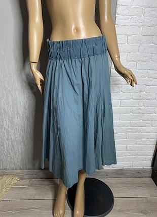 Итальянская юбка миди юбка с большими карманами по бокам lourdes bergada, l