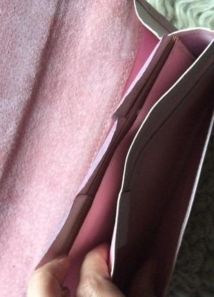 Шкіряний органайзер рожевий перламутр2 фото