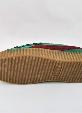 Женские кроссовки pum@ слипоны зеленые мокасины пума хаки (размеры: 36,37,38)4 фото