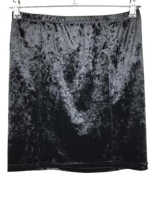 Бархатная юбка резинка