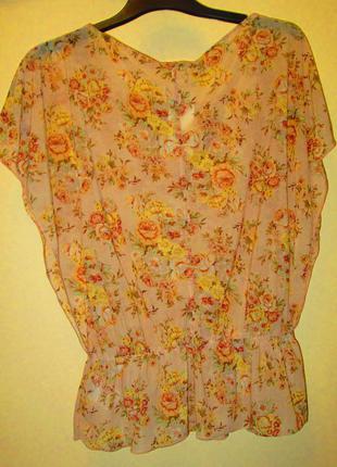 Очень красивая стильная блуза jane norman цветы кружево размер 102 фото