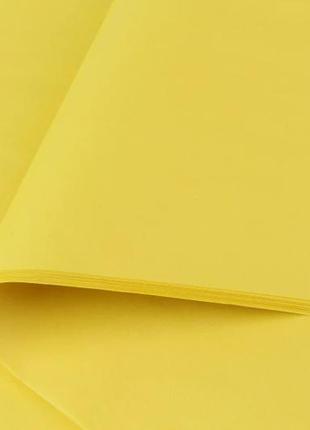 Папір тіш'ю 28-5 жовтий 75см х 50см, щільність 28 г/м² (упаковка 100 листів)