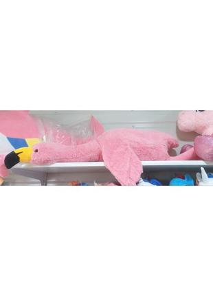 Мягкая плюшевая игрушка - обнимашка розовый фламинго, 115см