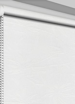 Рулонная штора тм "decosharm" цветы 5174-1 открытого типа белый