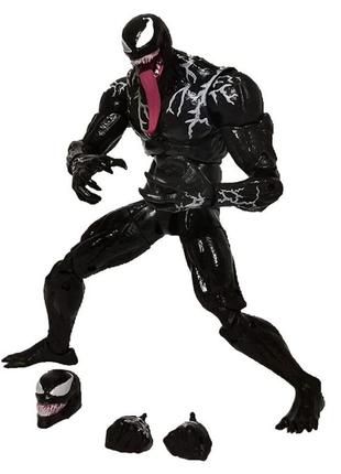 Веном venom marvel марвел коллекционная фигурка legends series с языком подвижная игровая фигурка 17см4 фото