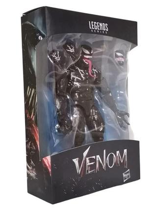 Веном venom marvel марвел коллекционная фигурка legends series с языком подвижная игровая фигурка 17см7 фото