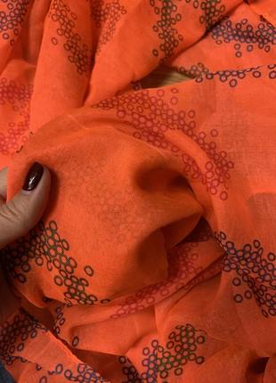 Крутой яркий шарф-хомут accessorize, легкий шарфик в сердечки3 фото