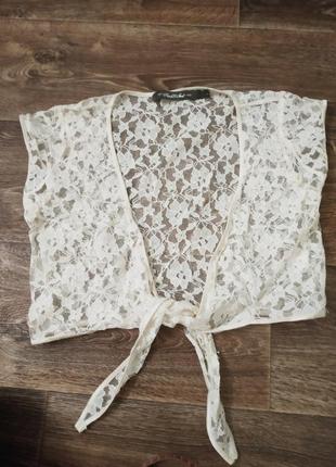 Белое балеро накидка