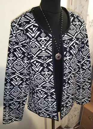 Натуральный-коттон жакет-куртка с карманами на молниях,бохо,большого размера,esmara1 фото