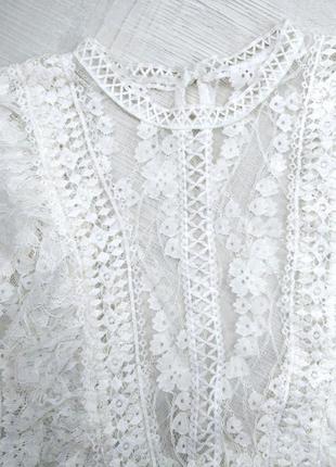 Женская нарядная белая блузка шифон4 фото