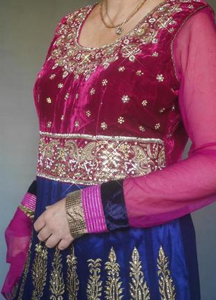 Индийское восточное платье, анаркали, сари.3 фото