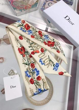 Шовкова стрічка твіллі в стилі christian dior діор3 фото