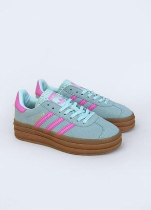 Жіночі кросівки зелені adidas gazelle mint6 фото