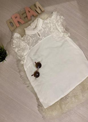 Блуза белая нарядная1 фото