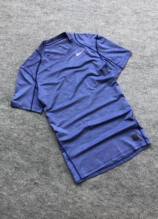 Спортивна футболка nike pro fitted dri-fit compression t-shirt blue2 фото