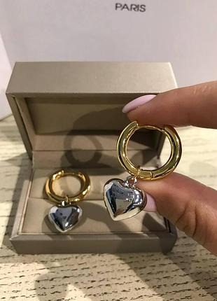 Серьги balenciaga / баленсиага позолота