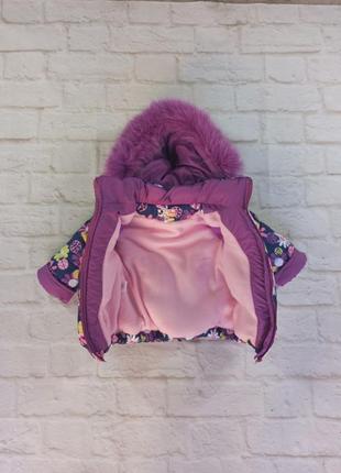 Зимняя тёплая куртка для девочки, 86-1263 фото