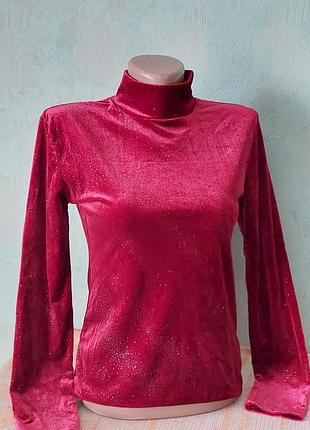 Велюрова оксамитова водолазка гольф