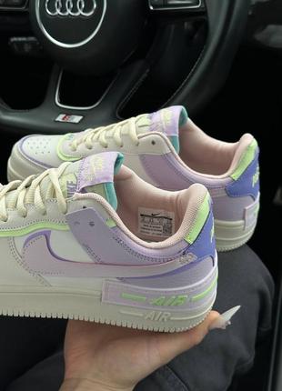 Жіночі кросівки nike air force 1 shadow beige violet7 фото