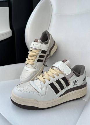 Кроссовки adidas forum white brown