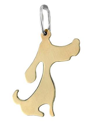 Подвес серебряный с золотом щенок 0058.10
