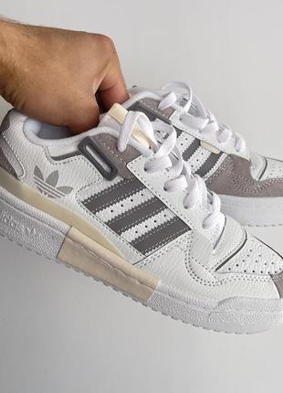 Кроссовки adidas forum grey white