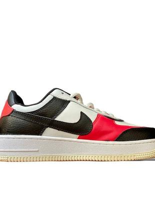 Кроссовки женские nike air force 1 shadow white &amp; black &amp; red👟