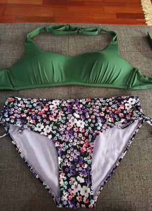 Красивый купальник с плавками в цветочек