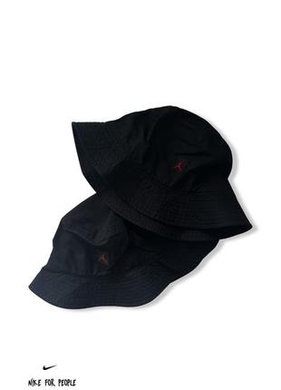 Панама air jordan bucket washed hat black