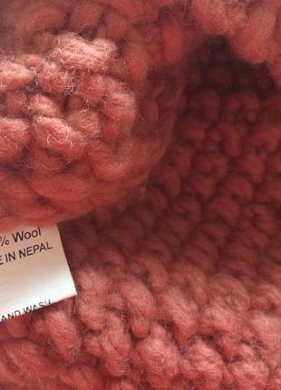 Мега тёплый и уютный шерстяной шарф снуд из непала5 фото