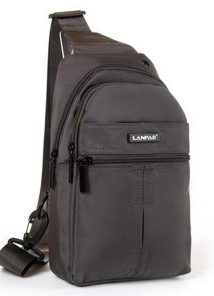 Сумка мужская на плечо нейлон lanpad 3766 grey