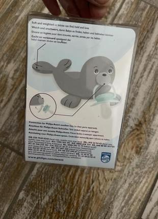Philips avent snuggle set seal пустышка и держатель мягкая игрушка avent6 фото
