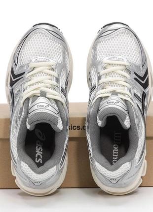 Cвітло-сірі бігові кросівки asics gel-kahana 8 (кросівки в сітку асікс срібні текстильні чоловічі та жіночі )7 фото