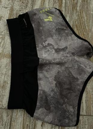 Стильные брендовые легкие спортивные тонкие короткие женские шорты reebok playdry xs.10 фото