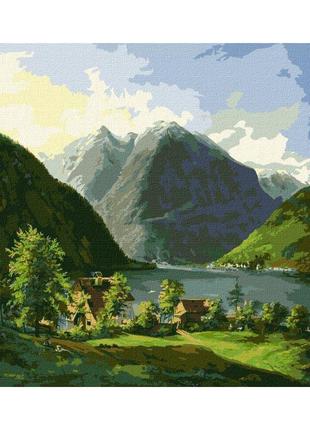 Картина за номерами "озерний пейзаж" ©carl franz gruber ідейка kho2884 40х50 см